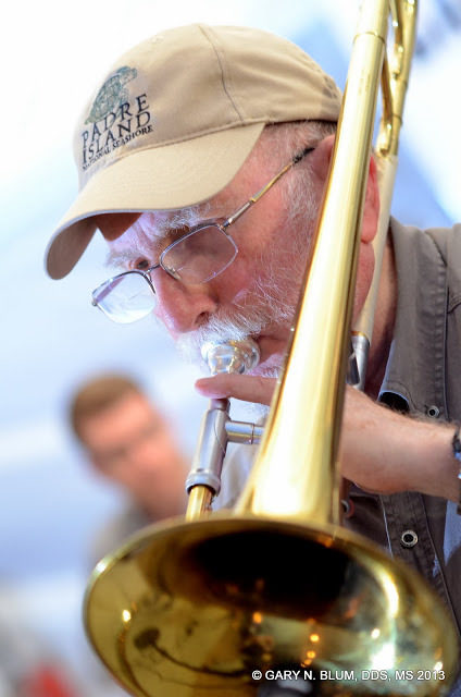 Al Hermann playing trombone